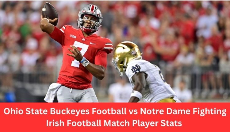 Ohio State Buckeyes Football vs Notre Dame Fighting Irish Football Match Player Stats